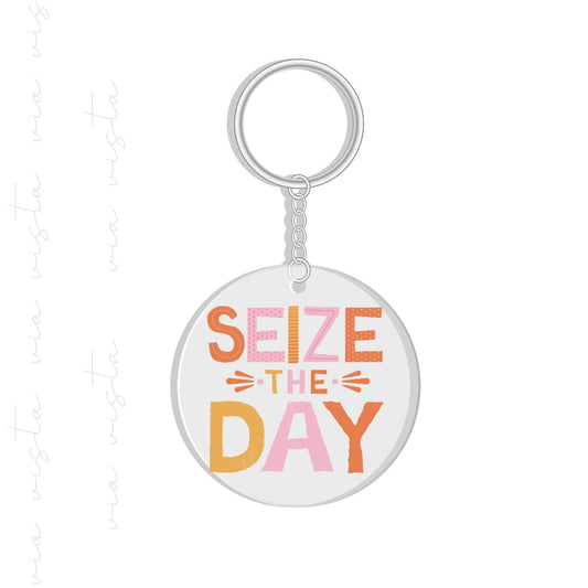 UV DTF Keychain Decal - seize the day