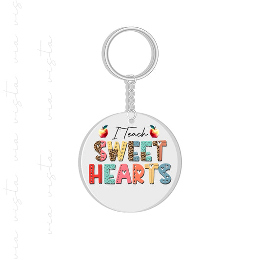 UV DTF Keychain Decal - i teach sweet hearts