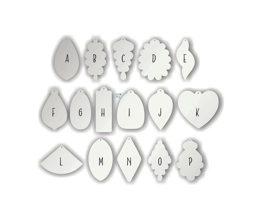 Earring blanks Clear acrylic (5 sets per pack)