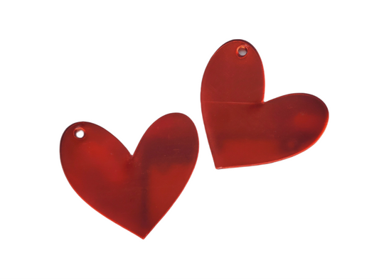 Red Mirror Acrylic heart