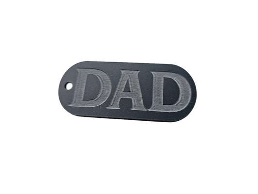 DAD - Matt Black Acrylic Keychain