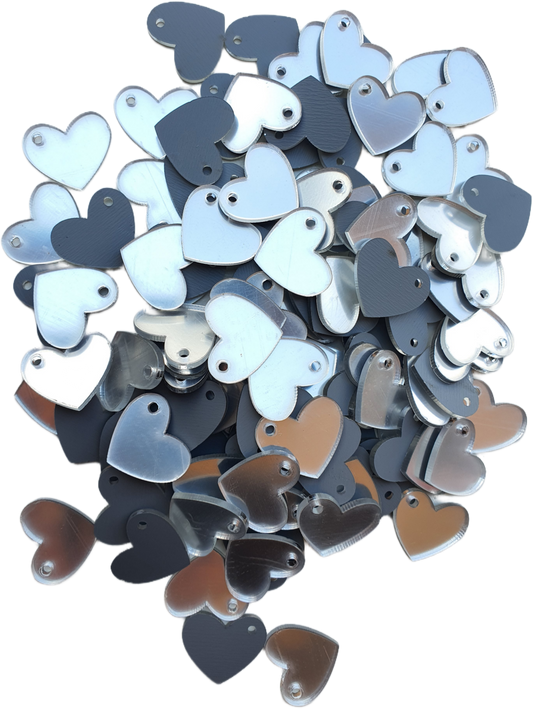 Accessories - Silver Heart (Pack of 20)