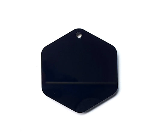 Black Hexagon Acrylic Disc 1