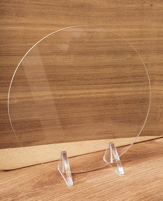 Acrylic Round Table Sign with stands