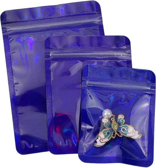 Purple Holographic Packaging bags