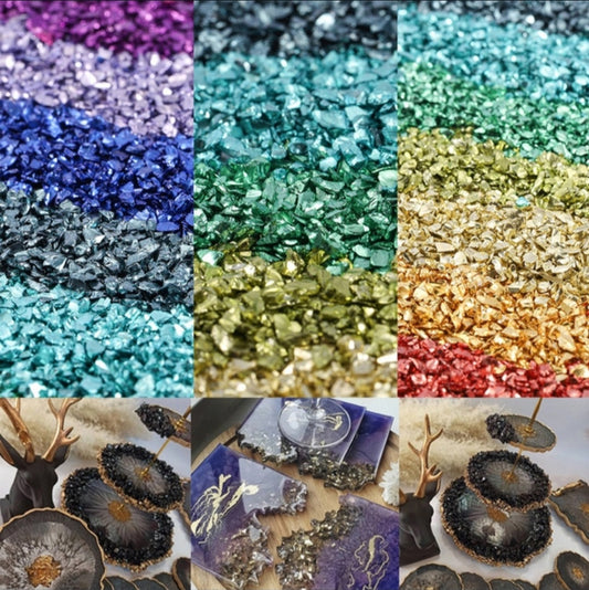 Coloured glass rocks for Resin 35g