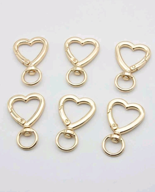 Gold Heart Swivel clasp A